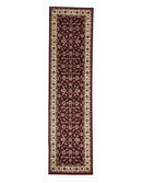 Sydney Collection Classic Rug Red With Ivory Border