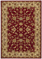 Sydney Collection Classic Rug Red With Ivory Border