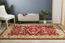 Sydney Collection Classic Rug Red With Ivory Border