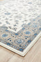 Sydney Collection Classic Rug White With Beige Border