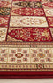 Sydney Collection Traditional Panel Pattern Rug Burgundy