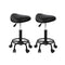 2X Saddle Salon Stool Swivel Chair Barber Hairdress Hydraulic Black