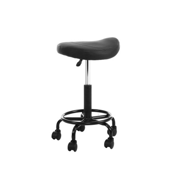 2X Saddle Salon Stool Swivel Chair Barber Hairdress Hydraulic Black