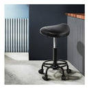 2X Saddle Salon Stool Swivel Chair Barber Hairdress Hydraulic Black