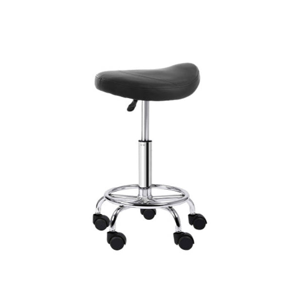 2X Saddle Salon Stool Swivel Chair Barber Hairdress Hydraulic Chrome