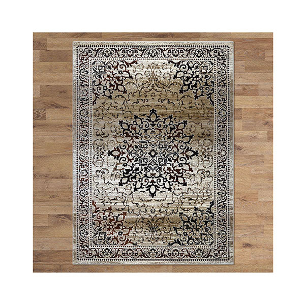 Sahara Stain Resistant Beige Hallway Runner Rug