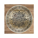Sahara Stain Resistant Beige Round Rug