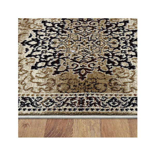 Sahara Stain Resistant Beige Round Rug
