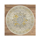 Sahara Stain Resistant Gold Round Rug