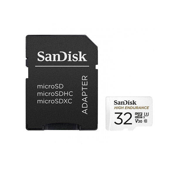 Sandisk 32Gb High Endurance Microsdhc Card With Sd Adaptor