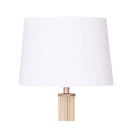 Rattan Floor Lamp With Off White Linen Shade