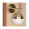 Wall Lamp With Gold Metal Base And White Glass Shade