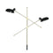 Adjustable Two Light Lamp Black And Gold Finish