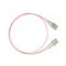 Sc To Sc Om4 Multimode Fibre Optic Cable Salmon Pink