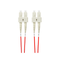 Sc To Sc Om4 Multimode Fibre Optic Patch Cable Red