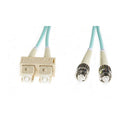 Sc To St Om4 Multimode Fibre Optic Cable Aqua
