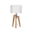 Timber Tripod Lamp With Shade