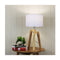 Timber Tripod Lamp With Shade