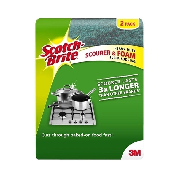 ScotchBrite Heavy Duty Scourer Sponge 2 Pack