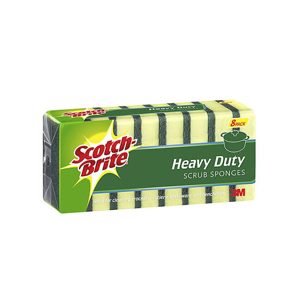Scotchbrit Scrub Sponge Heavy Duty Pk8