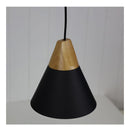 Sculptured Timber Top Pendant