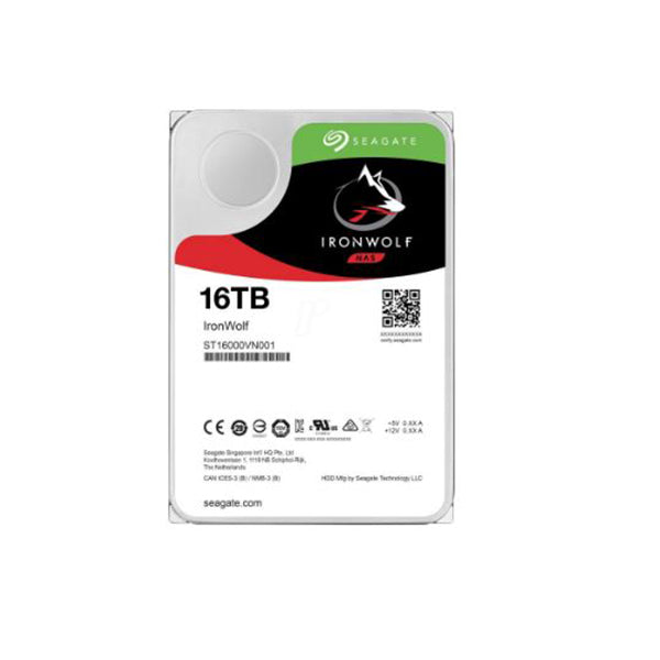 Seagate Ironwolf Nas Hdd 16Tb Sata 6Gbs 7200Rpm 256Mb