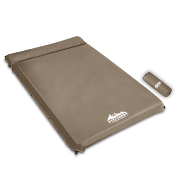 Self Inflating Mattress 10cm Thick Double Size Coffee