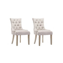 Set Of 2 Dining Chair Beige