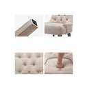 Set Of 2 Dining Chair Beige