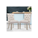 Set Of 2 Dining Chair Beige