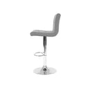 Set Of 2 Fabric Swivel Bar Stools