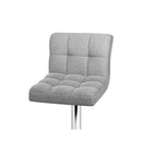 Set Of 2 Fabric Swivel Bar Stools