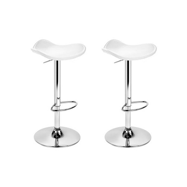 Set Of 2 Gas Lift Bar Stools Leather