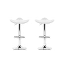 Set Of 2 Gas Lift Bar Stools Leather