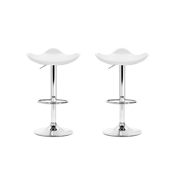 Set Of 2 Gas Lift Bar Stools Leather