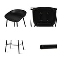 Set Of 2 Metal Bar Stools Black