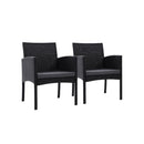 Set Of 2 Outdoor Bistro Furniture Dining Chair