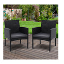 Set Of 2 Outdoor Bistro Furniture Dining Chair