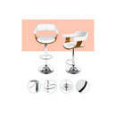 Set Of 2 Wooden Leather Bar Stool