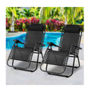 Set Of 2 Zero Gravity Chairs  Folding Camping Lounger