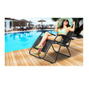 Set Of 2 Zero Gravity Chairs  Folding Camping Lounger