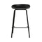 Set Of 4 Black Metal Bar Stools