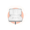 Set Of 4 Pu Leather Gas Lift Bar Stools White And Chrome