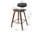 Set of 2 PU Leather Bar Stool with Metal Footrest
