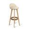 Set Of 2 PU Leather Bar Stools Beige