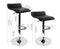 Set of 2 PU Leather Kitchen Bar Stool Black