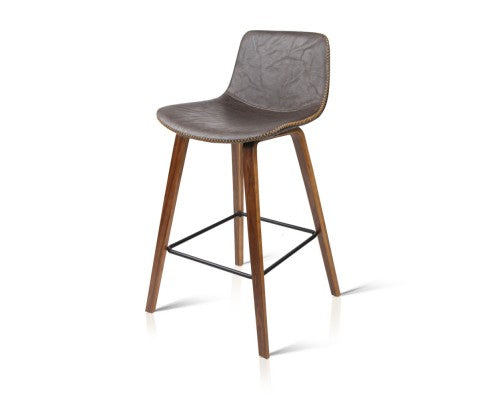 Set of 2 Wooden Bar Stool