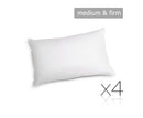 Set of 4 Pillows - 2 Firm & 2 Medium
