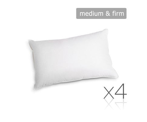 Set of 4 Pillows - 2 Firm & 2 Medium