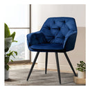 Set Of 2 Calivia Dining Chairs Kitchen Chairs Upholstered Velvet